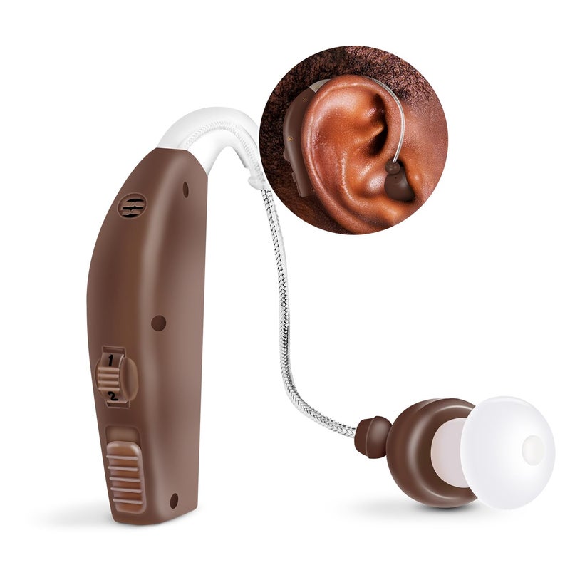 MSA 30X MSA PRO Sound Amplifier, Amplifies Sound by 30 Times, Up to 20 Hours Continuous Use, Lightweight, Nearly Invisible, Adjustable Volume, Fast Charging, Dark Brown, 1ct - Image 1